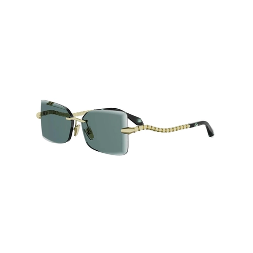 Óculos de Sol Bvlgari BV40094U_5930N Metal Dourado com lentes na cor Verde