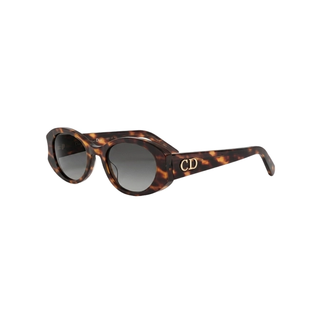 Óculos de Sol Christian Dior Diorglow B3I CD40258I_5154B Acetato Marrom Mesclado com lentes na cor Cinza Degradê 1