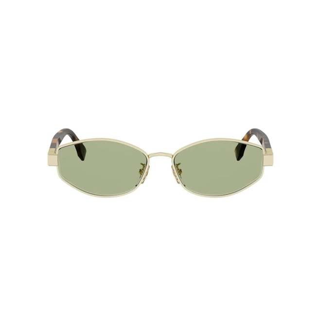 Óculos de Sol Fendi FE40216U_5630N Metal Dourado com lentes na cor Verde 2