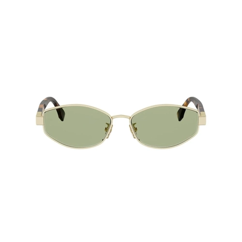 Óculos de Sol Fendi FE40216U_5630N Metal Dourado com lentes na cor Verde