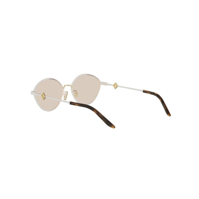 Óculos de Sol Fendi FE40217U_5525E Metal Branco com lentes na cor Marrom 5