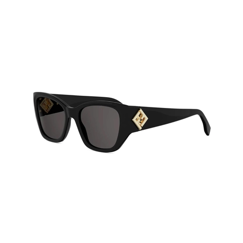 Óculos de Sol Fendi FE40220I_5401A Acetato Preto com lentes na cor Cinza