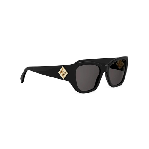 Óculos de Sol Fendi FE40220I_5401A Acetato Preto com lentes na cor Cinza