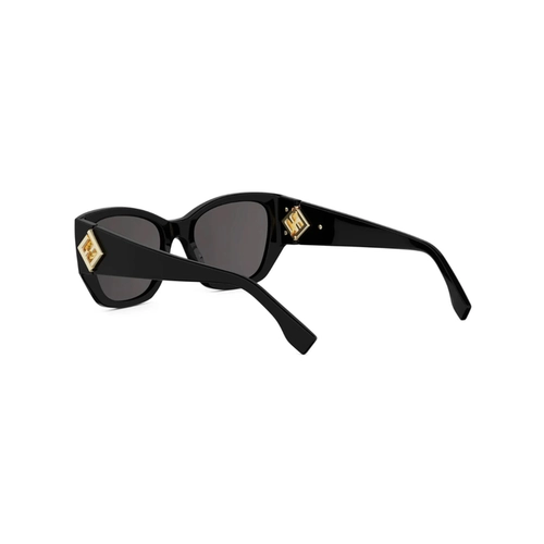 Óculos de Sol Fendi FE40220I_5401A Acetato Preto com lentes na cor Cinza