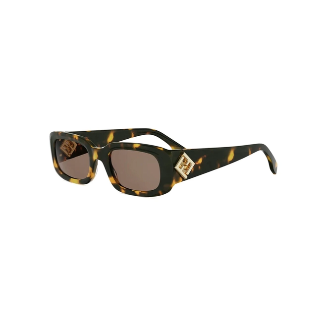 Óculos de Sol Fendi FE40222I_5256E Acetato Marrom Mesclado com lentes na cor Marrom 1