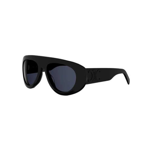 Óculos de Sol Celine Triomphe CL40340U_5701V Acetato Preto com lentes na cor Azul