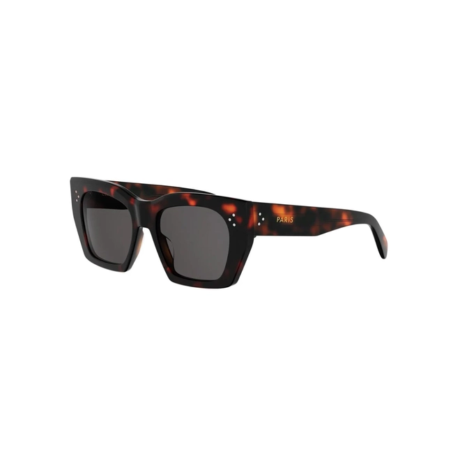 Óculos de Sol Celine CL40342I_5352A Acetato Marrom Mesclado com lentes na cor Cinza 1