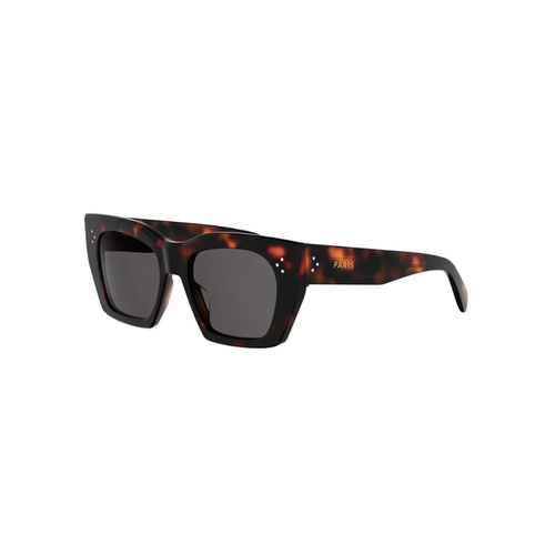 Óculos de Sol Celine CL40342I_5352A Acetato Marrom Mesclado com lentes na cor Cinza