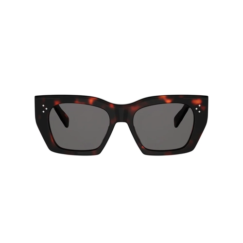Óculos de Sol Celine CL40342I_5352A Acetato Marrom Mesclado com lentes na cor Cinza