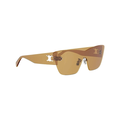 Óculos de Sol Celine Sundown Shade CL40351U_0042J Acetato Laranja com lentes na cor Laranja.