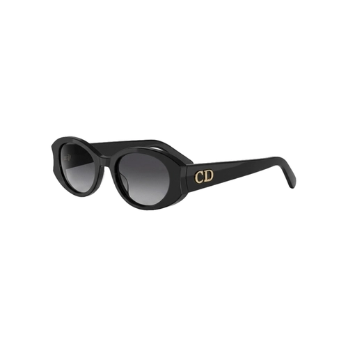 Óculos de Sol Christian Dior Diorglow B3I CD40258I_5101A Acetato Preto com lentes na cor Cinza
