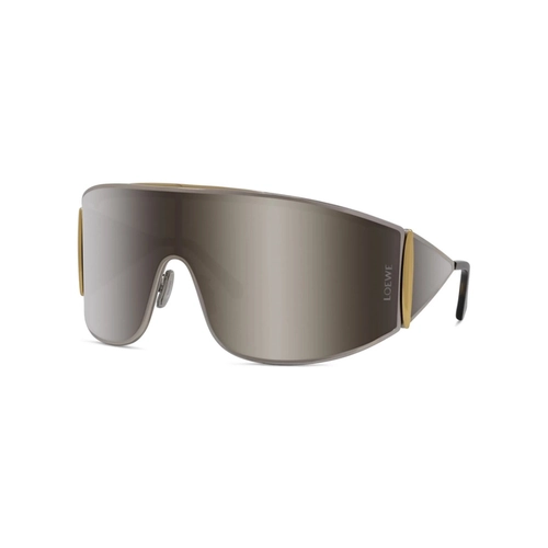 Óculos de Sol Loewe LW40202U_0016C Metal Prata com lentes na cor Cinza Espelhado