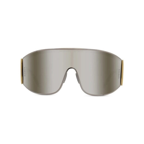 Óculos de Sol Loewe LW40202U_0016C Metal Prata com lentes na cor Cinza Espelhado