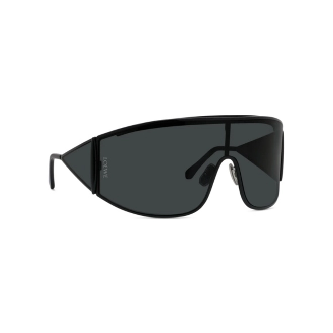Óculos de Sol Loewe LW40202U_0001A Metal Preto com lentes na cor Cinza 3