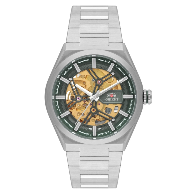 Relógio Orient Skeleton Automático Masculino - NH7SS005 E1SX Verde 1