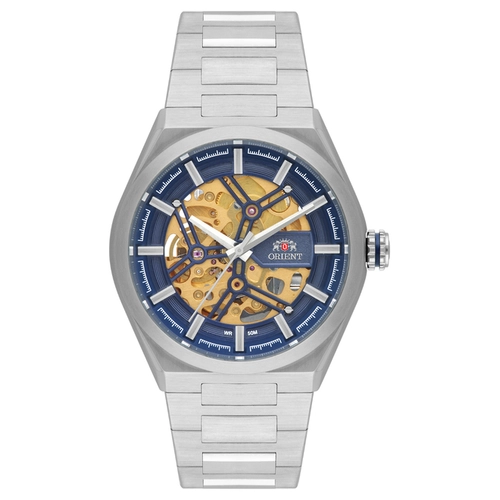 Relógio Orient Skeleton Automático Masculino - NH7SS006 D1SX Azul