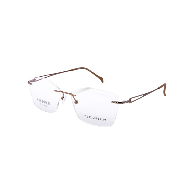 Óculos de Grau Stepper Rimless SI-10543 F031 54 Titânio Rose 1