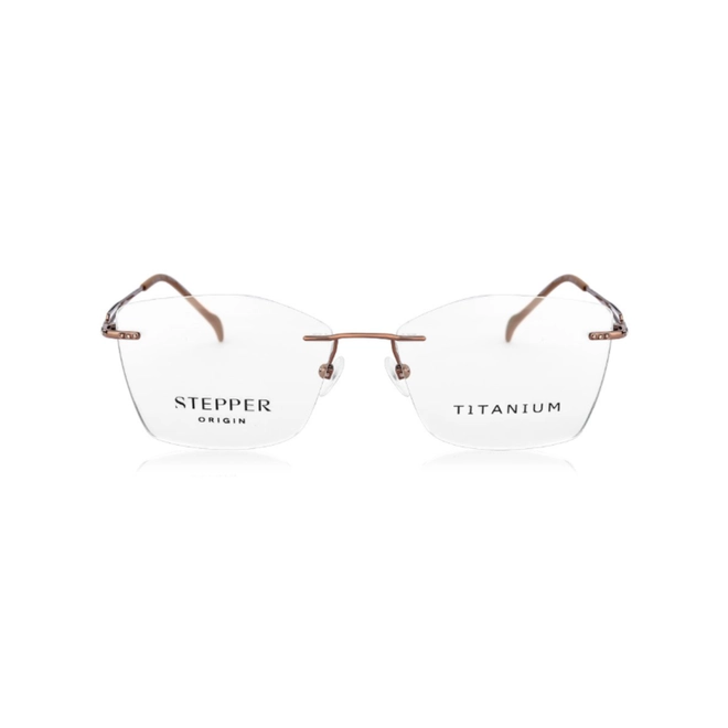 Óculos de Grau Stepper Rimless SI-10543 F031 54 Titânio Rose 2