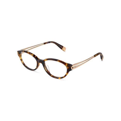 Óculos de Grau Furla VFUB31 530741 Acetato Marrom Mesclado e Dourado