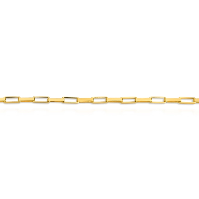 Corrente malha Veneziana alongada ouro 18k polida 50CM 2