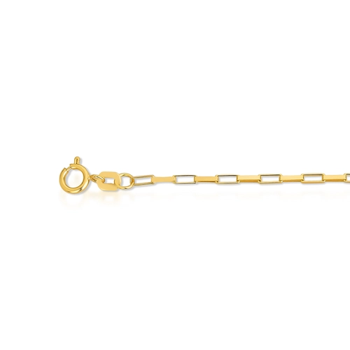 Corrente malha Veneziana alongada ouro 18k polida 50CM