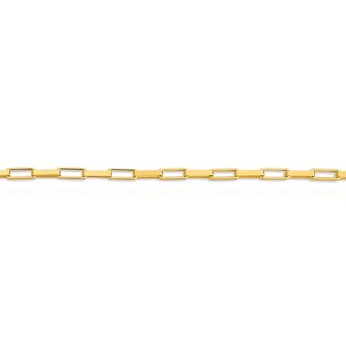Corrente malha Veneziana alongada ouro 18k polida 50CM
