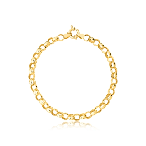 Pulseira elo Português ouro 18k polida 19CM