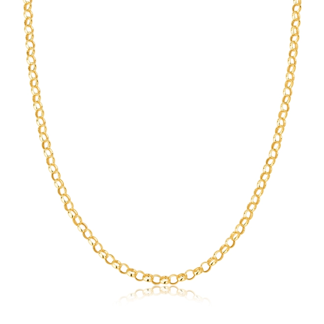 Corrente Elo Português ouro 18k polida 50CM 1