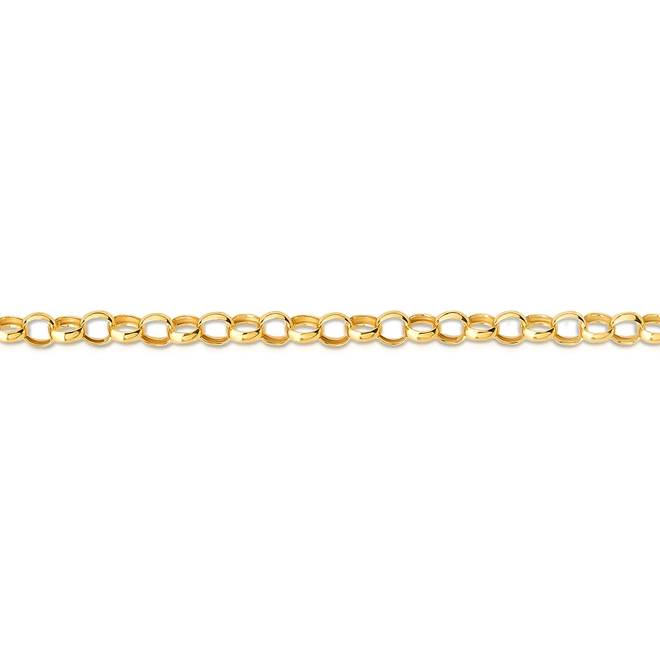 Corrente Elo Português ouro 18k polida 50CM 2