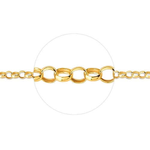 Corrente Elo Português ouro 18k polida 50CM