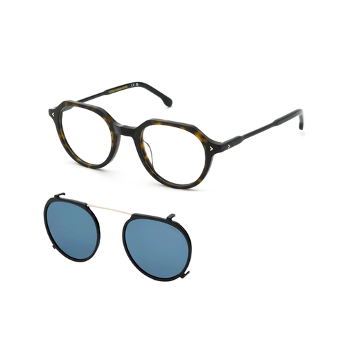 Óculos de Grau Lozza UL4426 512BLP Acetato Marrom Mesclado com Clip-On na cor Azul