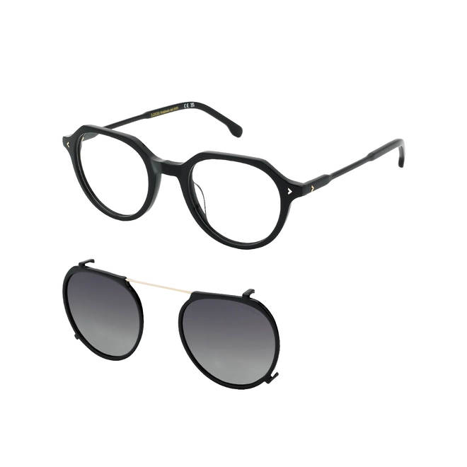 Óculos de Grau Lozza UL4426 51700Z Acetato Preto com Clip-On na cor Cinza Polarizado 1