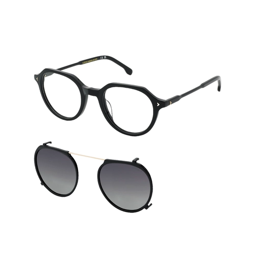 Óculos de Grau Lozza UL4426 51700Z Acetato Preto com Clip-On na cor Cinza Polarizado