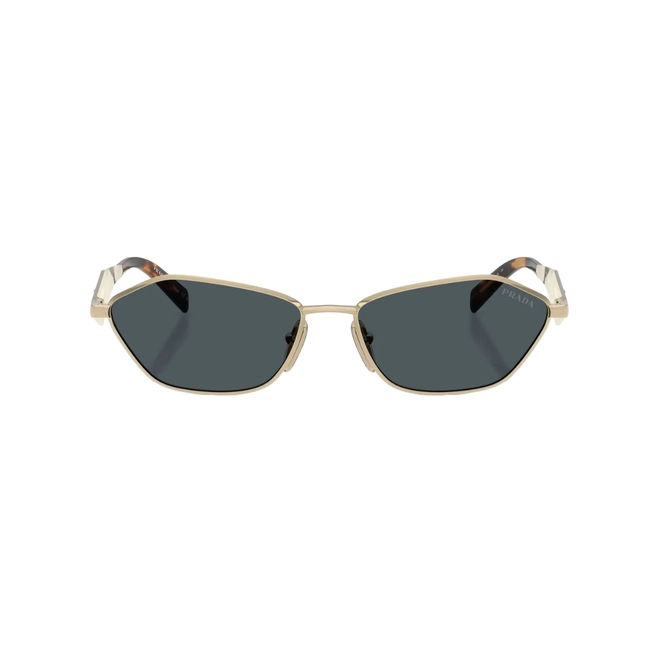 Óculos de Sol Prada 0PR D50S ZVN70B57 Metal Dourado Polido com lentes na cor Cinza Escuro 2