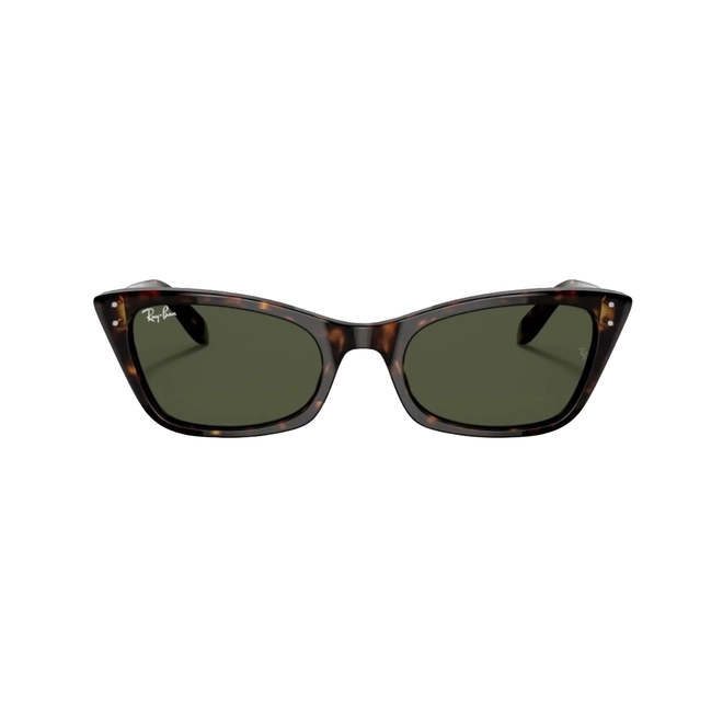 Óculos de Sol Ray-Ban Lady Burbank 0RB2299 902/3155 Acetato Marrom Mesclado com lentes na cor Verde 2