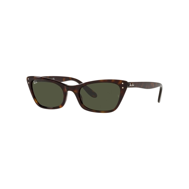 Óculos de Sol Ray-Ban Lady Burbank 0RB2299 902/3155 Acetato Marrom Mesclado com lentes na cor Verde 1
