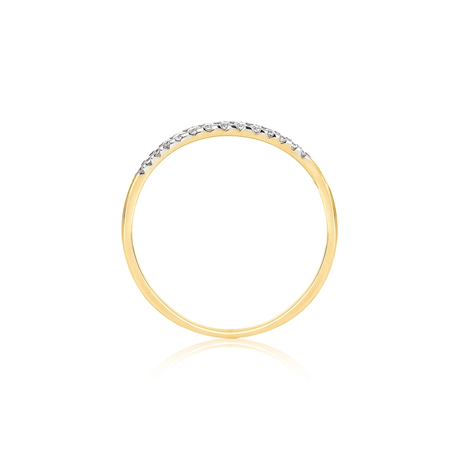 Anel Way em ouro 18k aro linha delicada com 9pts de Diamantes 3