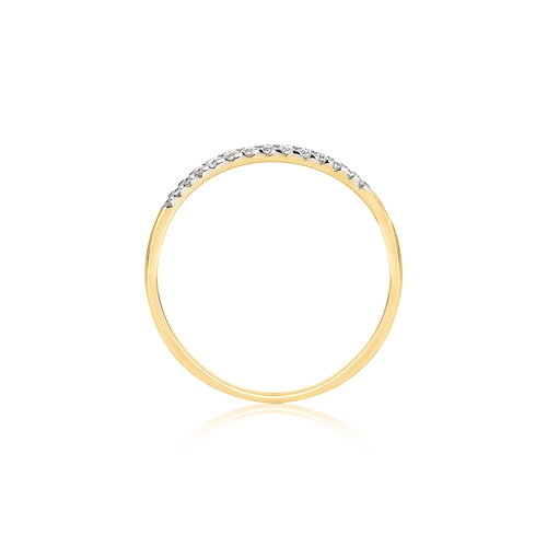 Anel Way em ouro 18k aro linha delicada com 9pts de Diamantes