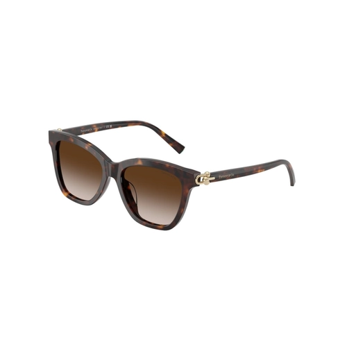 Óculos de Sol Tiffany 0TF4241D 80153B54 Acetato Marrom Mesclado com lentes na cor Marrom Degradê