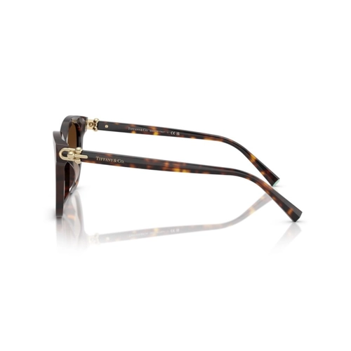 Óculos de Sol Tiffany 0TF4241D 80153B54 Acetato Marrom Mesclado com lentes na cor Marrom Degradê
