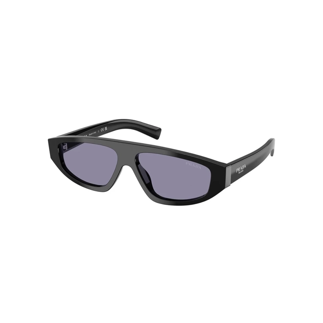 Óculos de Sol Prada 0PR C02S 16K50B57 Acetato Preto com lentes na cor Violeta 1