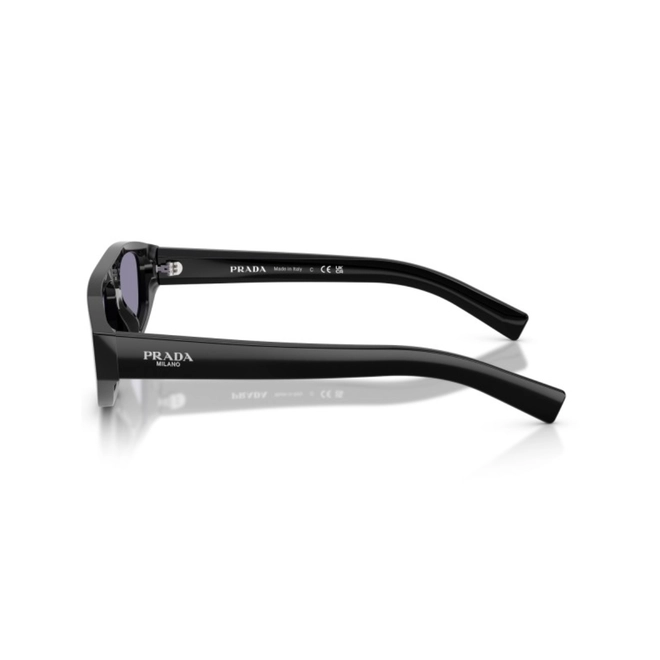 Óculos de Sol Prada 0PR C02S 16K50B57 Acetato Preto com lentes na cor Violeta 3