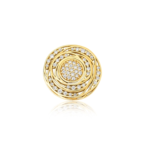 Pingente Nido Diamonds redondo ouro 18k ninho que envolve 25pts de Diamantes