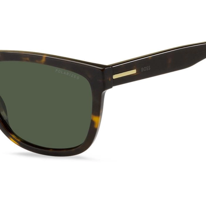 Óculos de Sol Hugo BOSS 1439/S 086 58UC S Acetato Marrom Mesclado com lentes na cor Verde Polarizado 3
