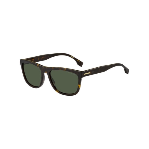 Óculos de Sol Hugo BOSS 1439/S 086 58UC S Acetato Marrom Mesclado com lentes na cor Verde Polarizado