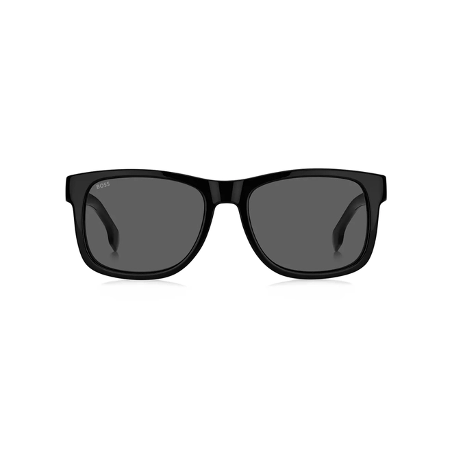 Óculos de Sol Hugo BOSS 1568/S 807 55IR S Acetato Preto com lentes na cor Cinza Escuro 2