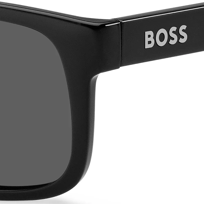 Óculos de Sol Hugo BOSS 1568/S 807 55IR S Acetato Preto com lentes na cor Cinza Escuro 3