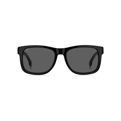 Óculos de Sol Hugo BOSS 1568/S 807 55IR S Acetato Preto com lentes na cor Cinza Escuro