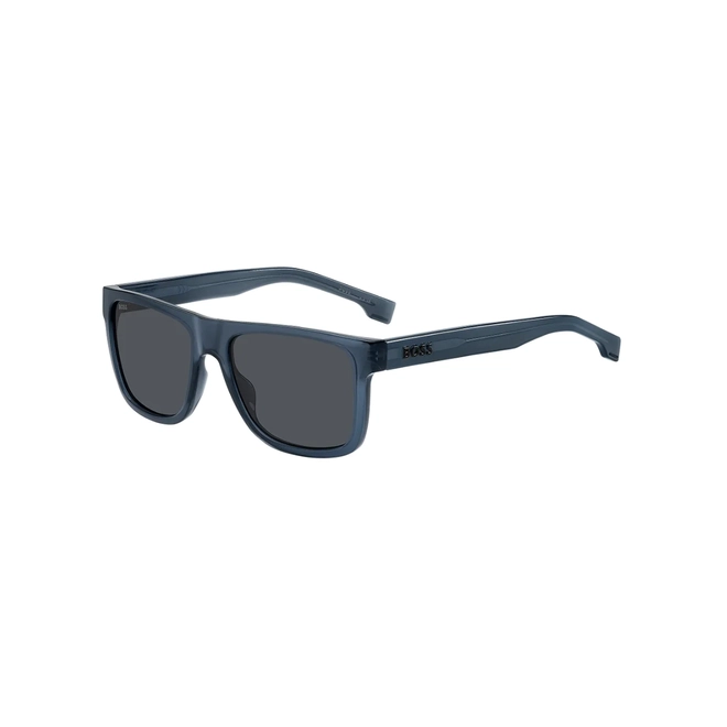 Óculos de Sol Hugo BOSS 1647/S PJP 55IR S Acetato Azul com lentes na cor Cinza 1