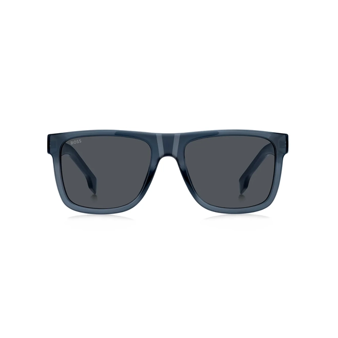 Óculos de Sol Hugo BOSS 1647/S PJP 55IR S Acetato Azul com lentes na cor Cinza 2